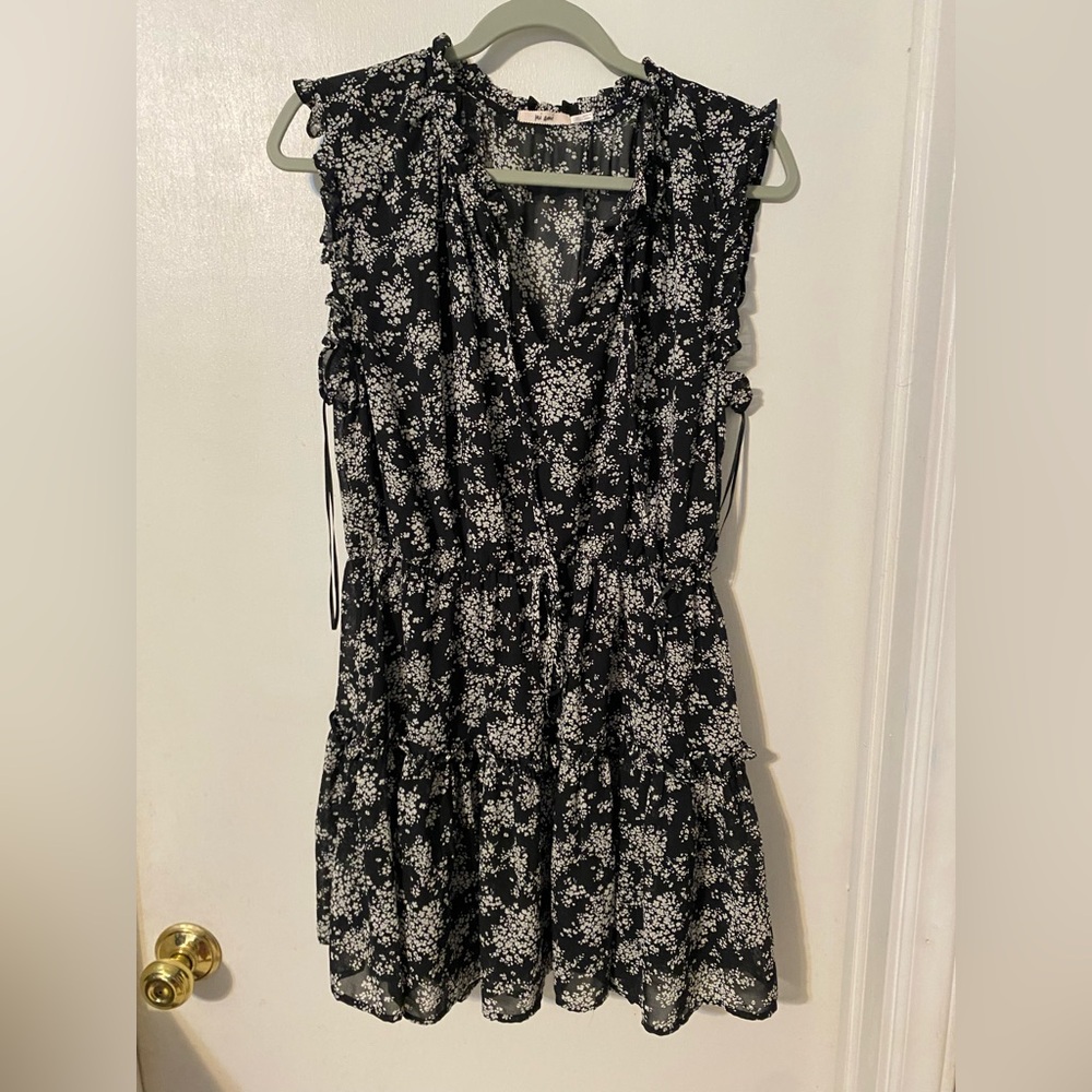 Mi Ami Black and White Floral dress